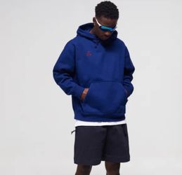 Nike ACG Mens Blue Void Dark Beetroot Fleece Heavyweight CT6337-492 Hoodie XL