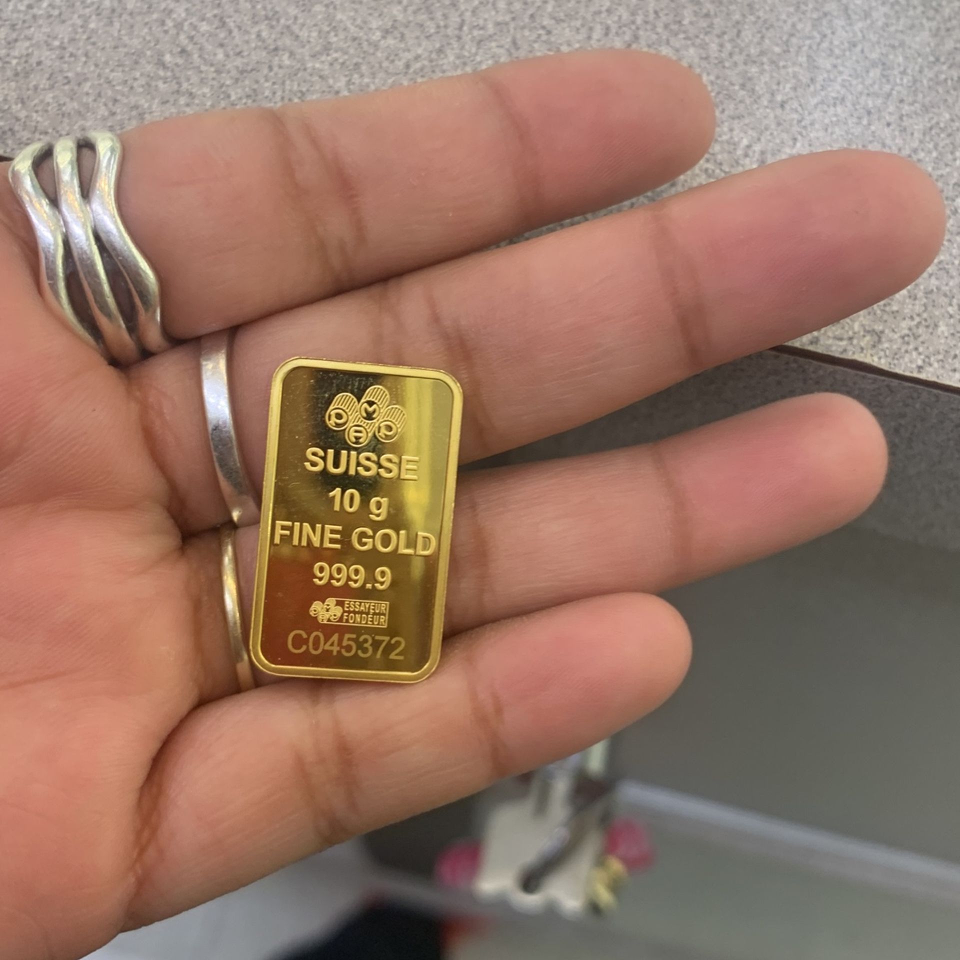 24k gold Bar Pendant