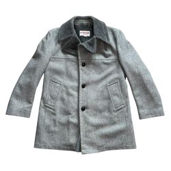 McGregor Sportswear Jacket Gray Sherpa Lined Button Vintage Coat Men Size 40