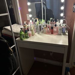 Vanity Mirror With Lights And Vanity Desk Table