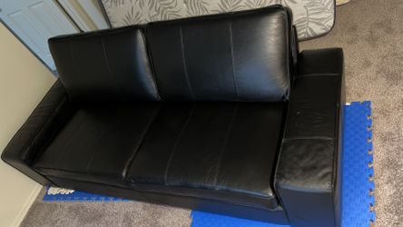 Ikea Two Piece Leather Sofa