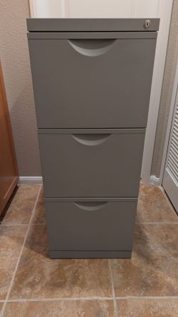 IKEA Erik 3-Drawer Metal Filing Cabinet w/ Lock – Gray – Poway 92128