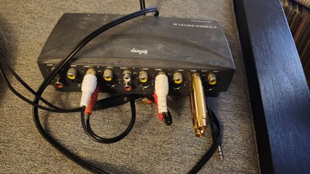 Bass blockers RCA 4 way switch box, headphone input cable