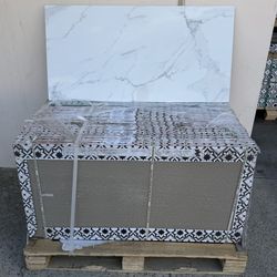 Satori Plata Statuario Brina 24-in x 48-in Polished Porcelain Floor and Wall Tile (15.5-sq ft Carton)