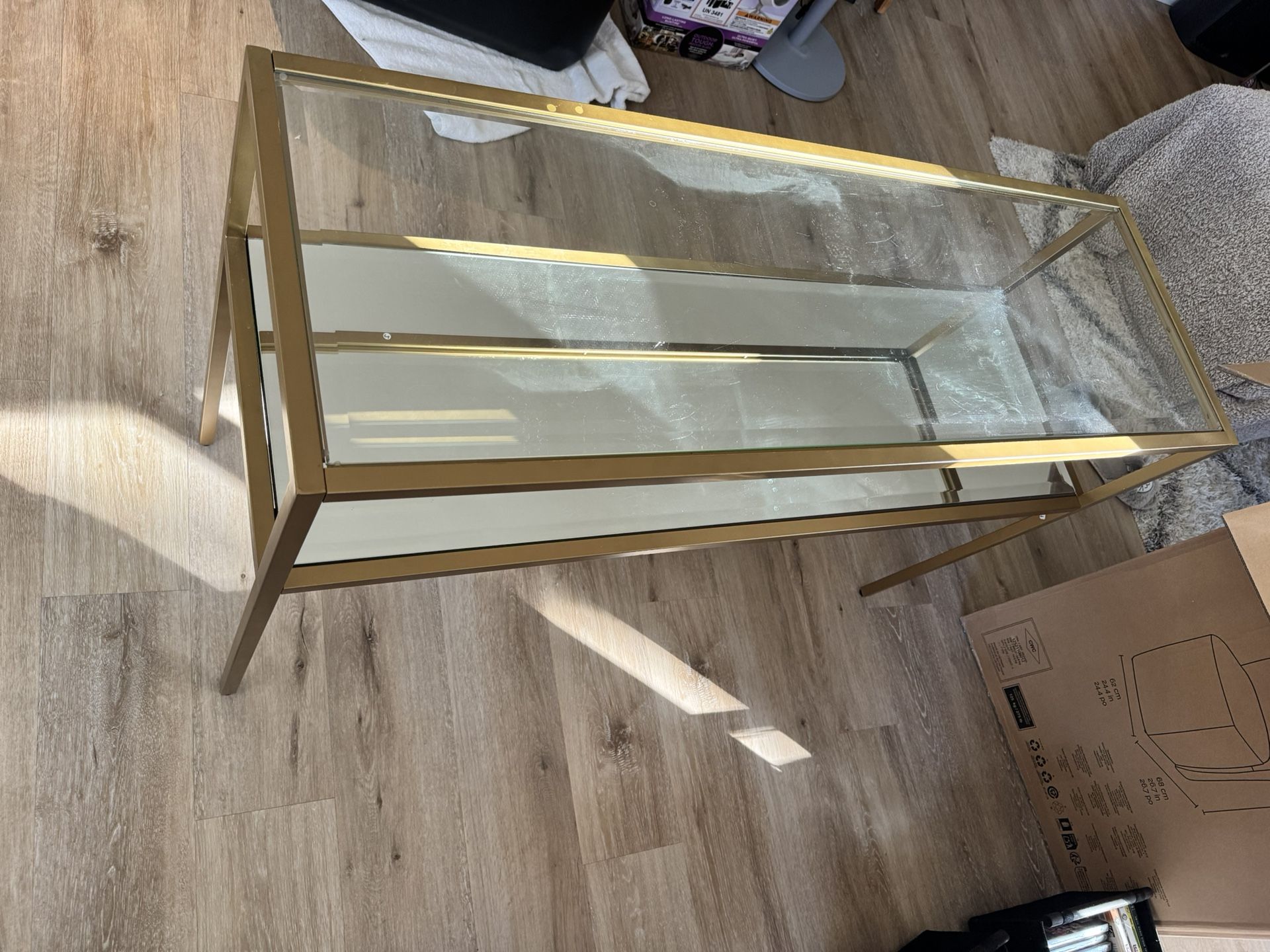 Glass Console Side Table