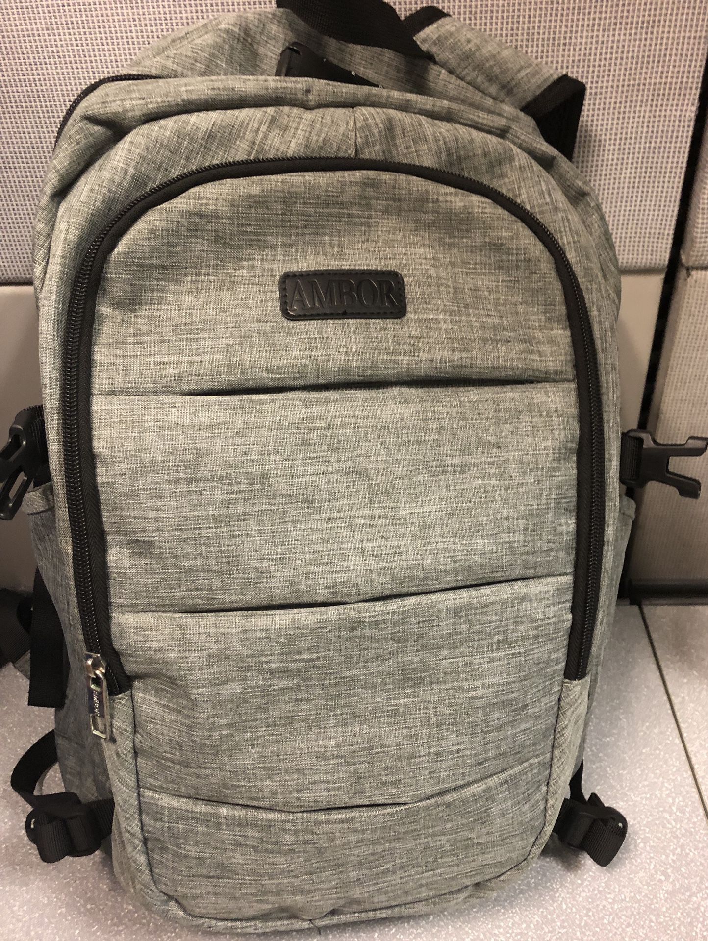 Laptop backpack with headphone and power jack