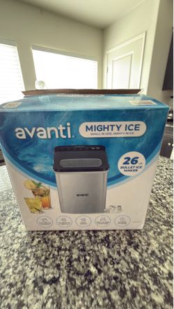 AVANTI 26LB BULLET ICE MAKER, STAINLESS STEEL, Almost brand new was used for a  few times