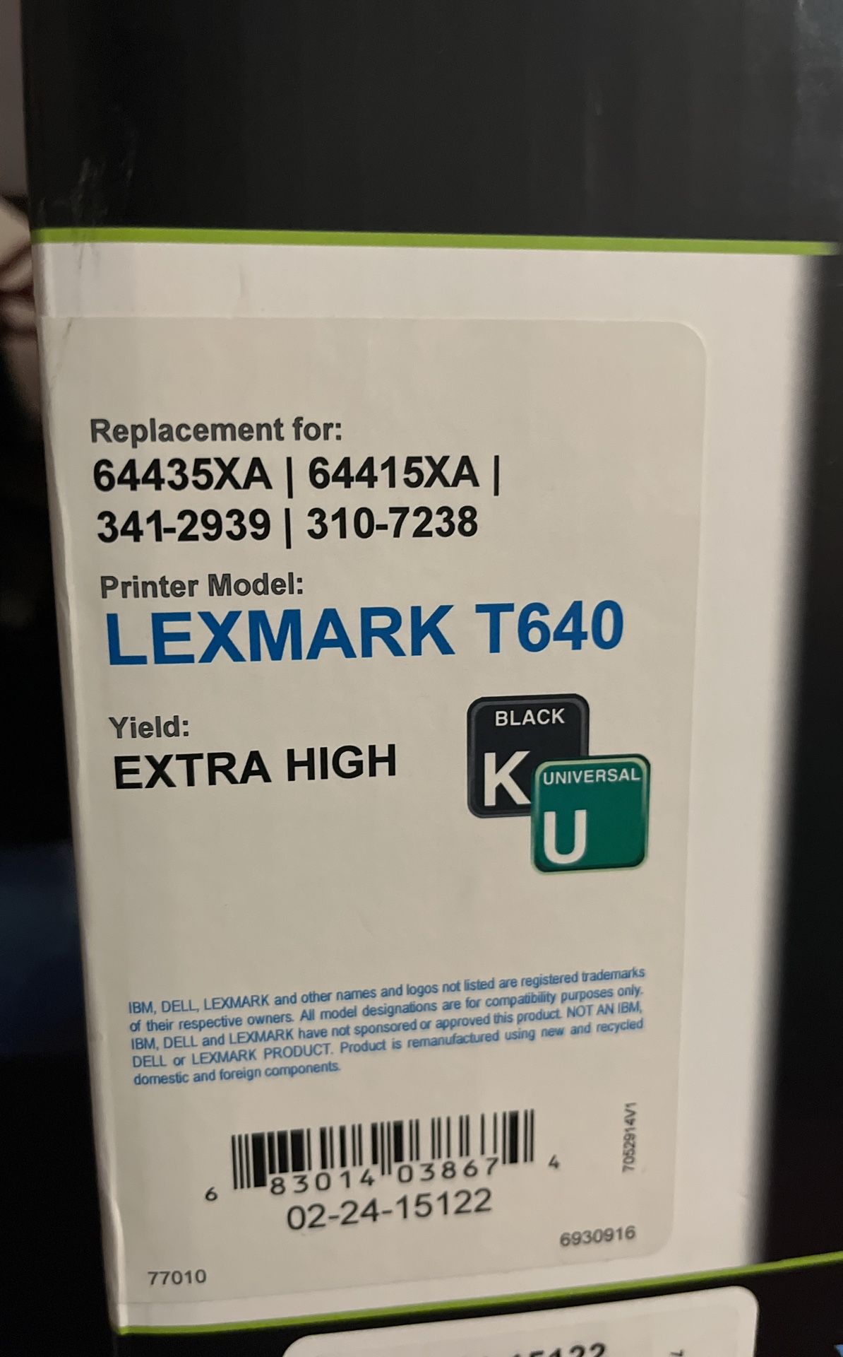 Lexmark T640 Toner Extra High Yield Commercial printing essentials