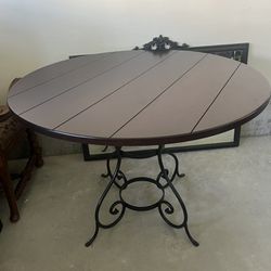 MOVING - 42” Round Wood Top Table OBO