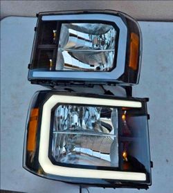 07-13 Gmc Sierra LED DRL Headlights Luces Micas Calaveras Faros Faroles Focos Headlamps