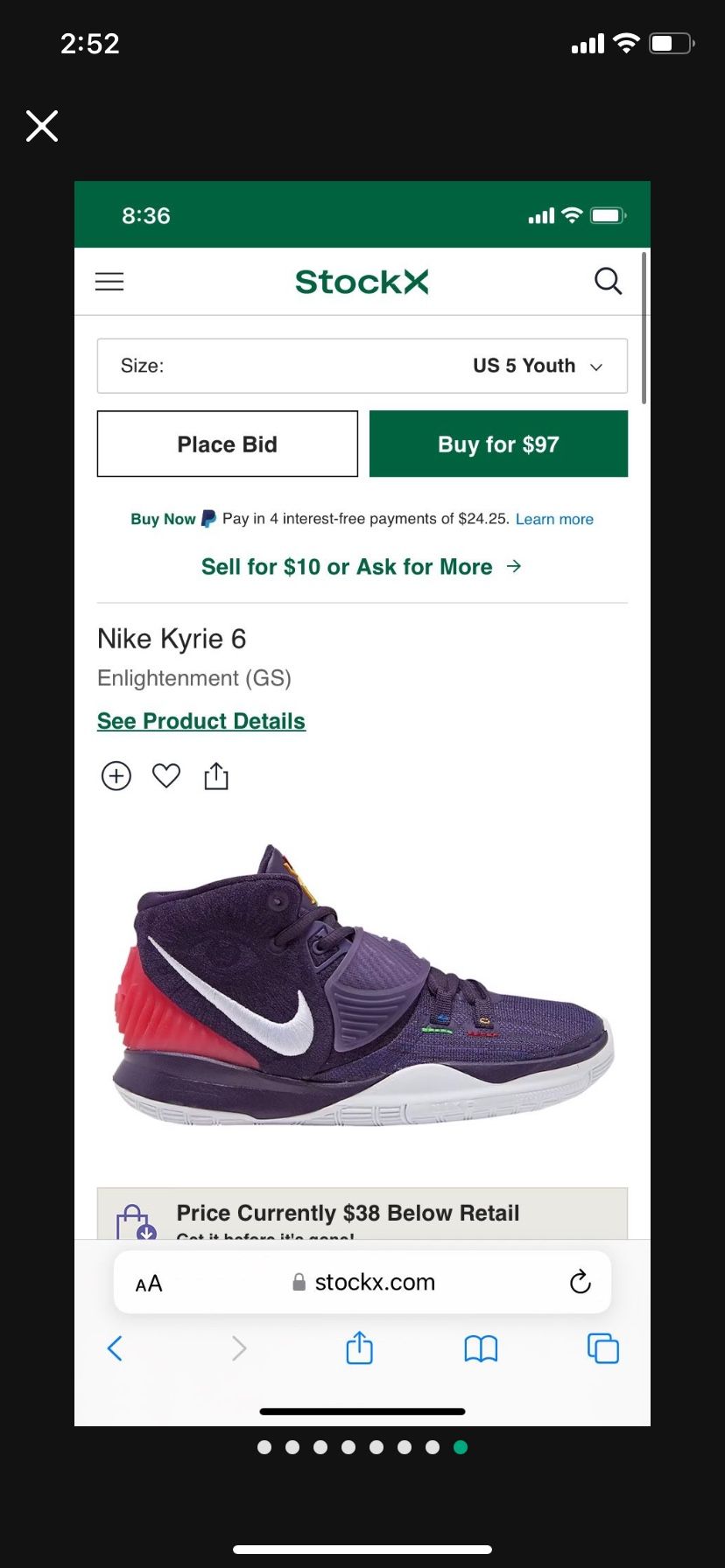 Nike Kyrie Enlightenment Size