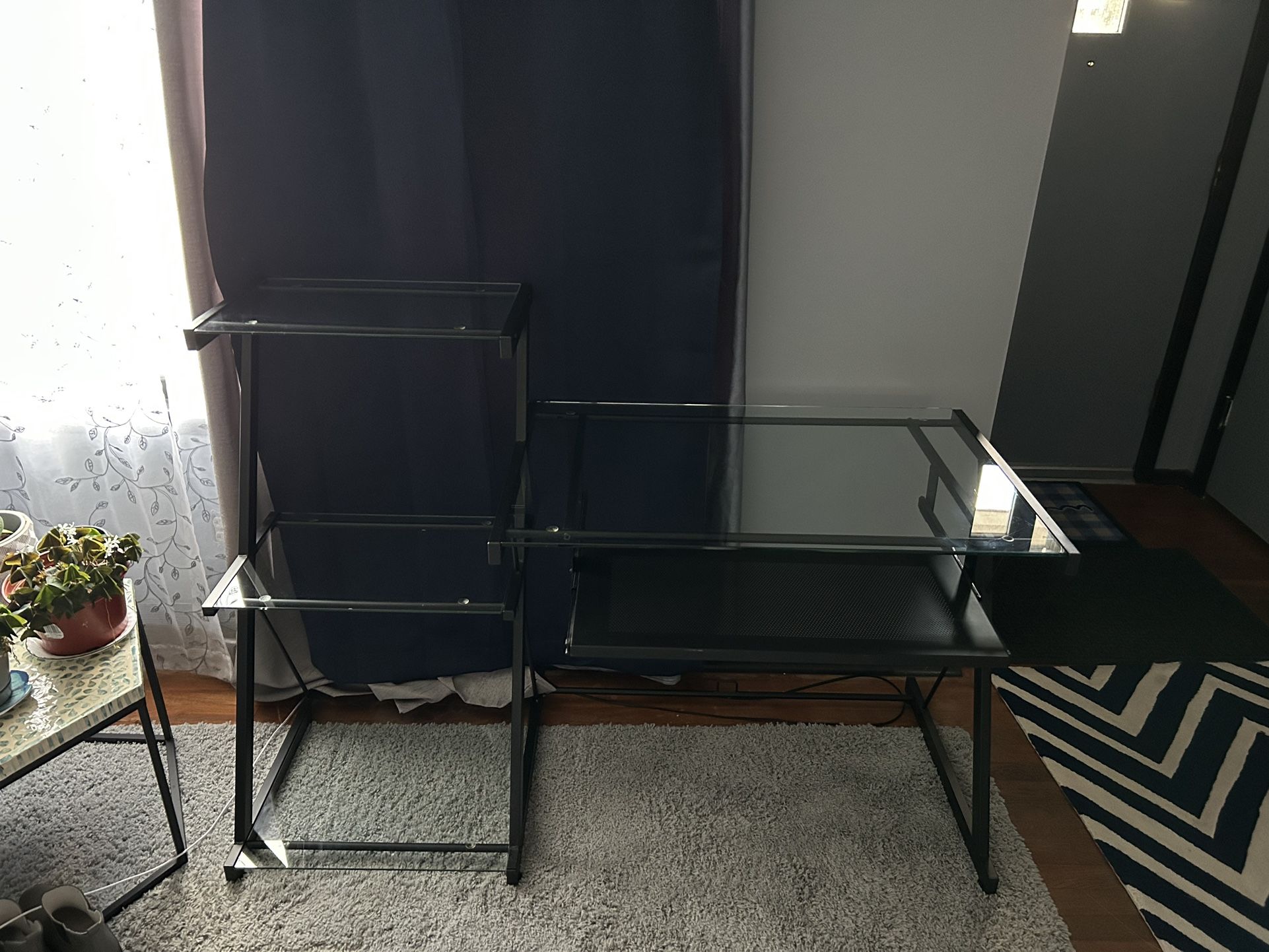 Glass Black Office Desk