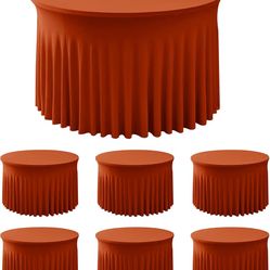 6 Pack Spandex Table Skirts for 60 Inch Round Table -NEW (1544/2)