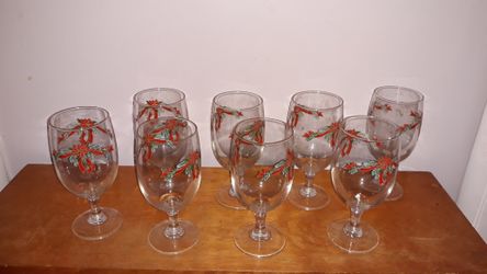 Christmas Wine/Water Glasses