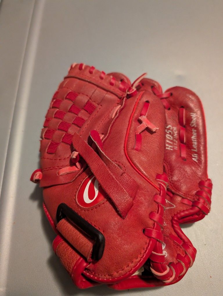 Rawlings Highlight Red LeatherShell Baseball Glove Mitt H105S 10 1/2 Inch - LEFT