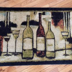 Wine Themed Kitchen Rugs, Gently Used!