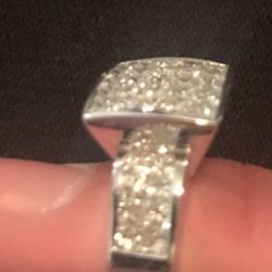 18k White Gold Princess Cut Diamonds 