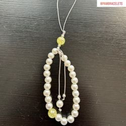 Glass Pearls Mobile Strap