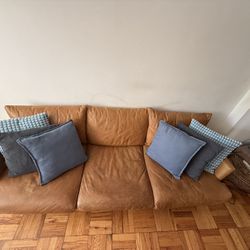 Poly & Bark Authentic Leather Sofa