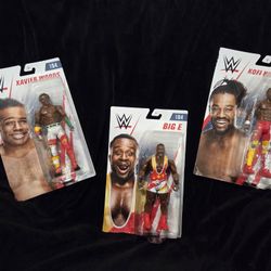 WWE Wrestling Mattel Basic Series 94, The NEW DAY Lot, Kofi Kingston BIG E, Xavier Woods