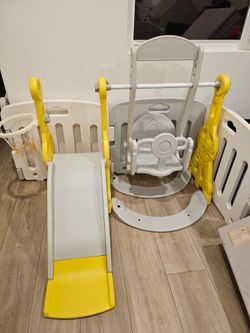 Toddler slide swing set playground like new