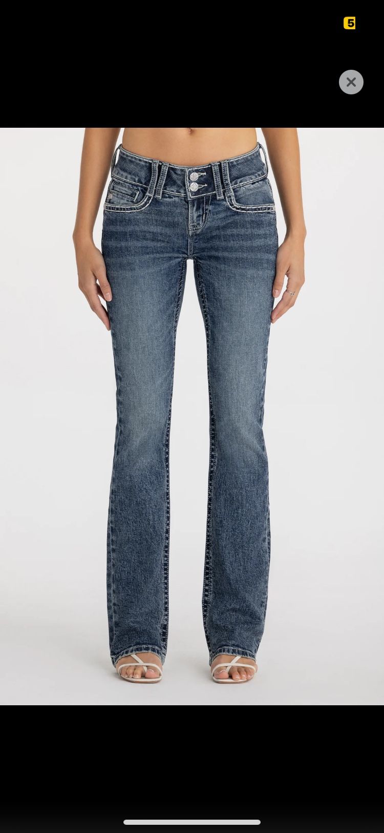 Miss Me Jeans Size 34 30 Sabrina Stitched Bootcut Jean