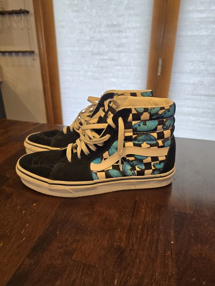 Vans High Tops - Checkered Butterfly