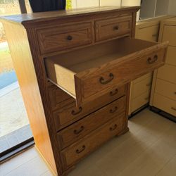 Extremely BIG TALL Heavy Pine Wood Dresser 7 Deep Large Drawers Cajonera PRICE NEGOTIABLE
