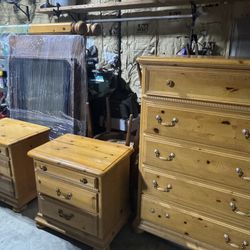 Solid Wood Dresser And Nightstands 