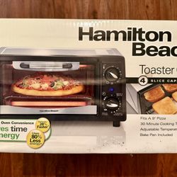 Hamilton Beach 4 Slice Toaster Oven - Brand New