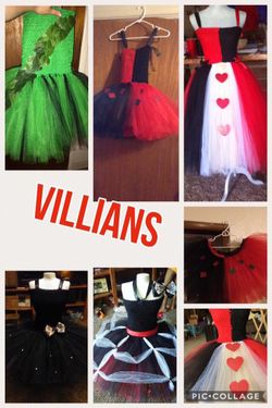 Halloween villain tutu dresses available to order.