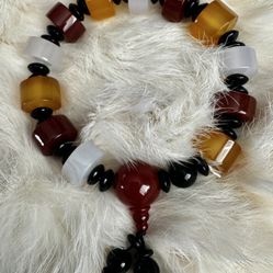 Natural A Grade Agate Jade Boutique Bracelet Size 15 mm
