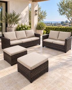 4-Piece Outdoor Wicker Patio Furniture Set – $369.99