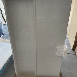 Nextile 30 in. x 60 in. x 60 in. 4-Piece Direct-to-Stud Alcove Tub Surround in White 
