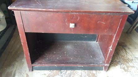 Wood Nightstand $15