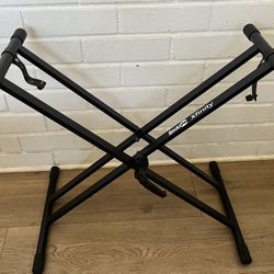 Rockjam Xfinity Dbl-X Adjustable Keyboard Stand with Locking Straps EUC