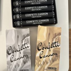 Confetti Cannons Silver, Gold & Multi Color NIB