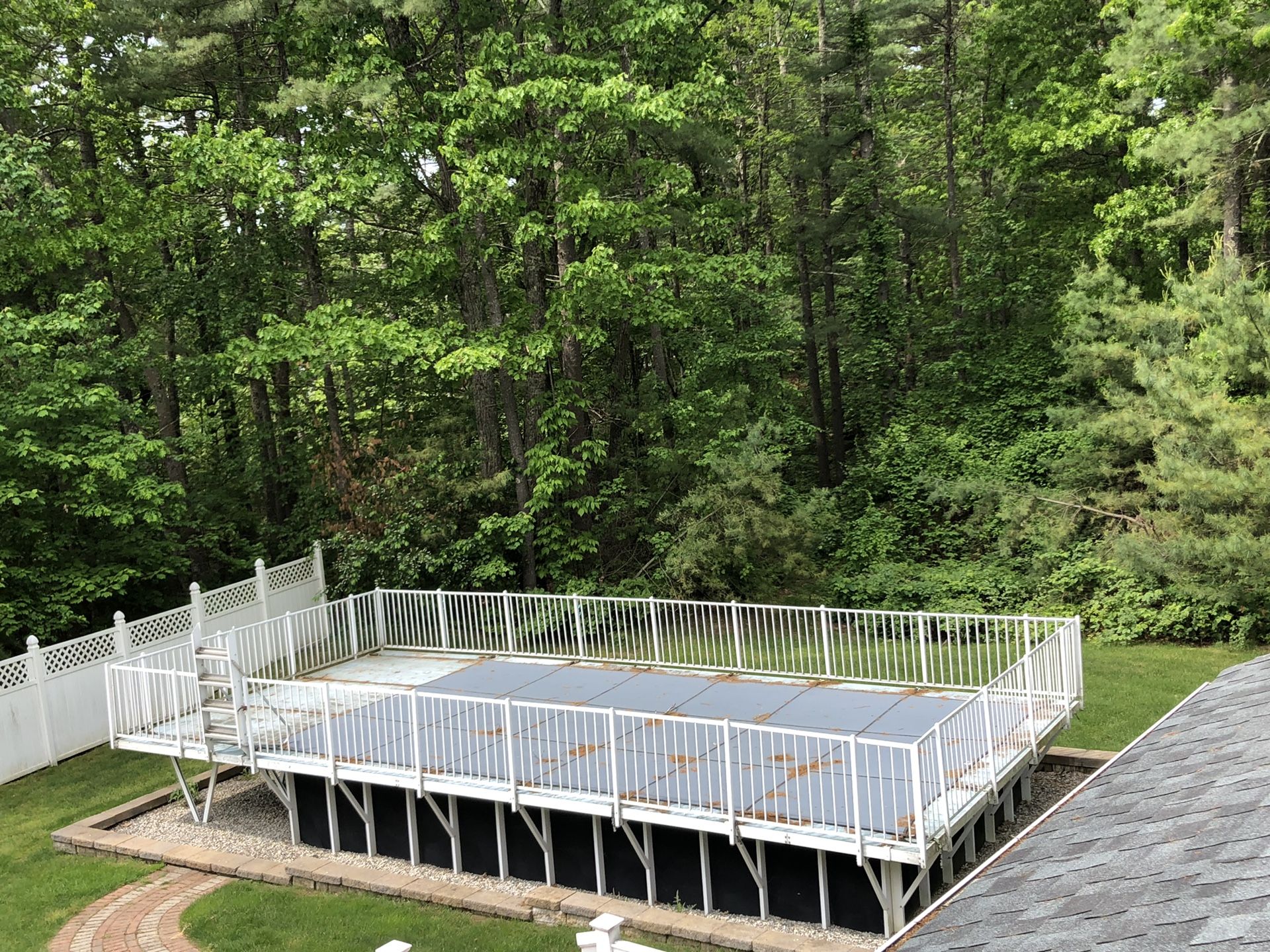 Kayak pool 12x24 4ft with deep end total 16x32 with deck for Sale in