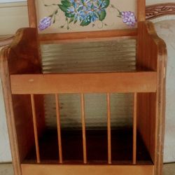 Unique Vintage  Washboard "Magazine Rack" -