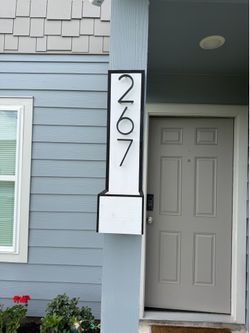 Planter with home numbers