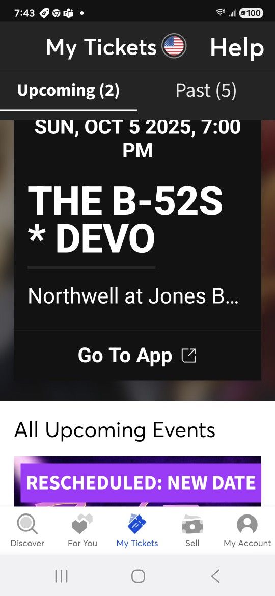 4 Pack Tickets The B52S and Devo October 5live At Jones Beach