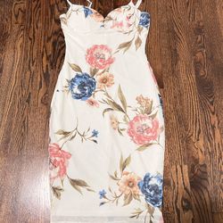 Windsor floral print bodycon midi dress