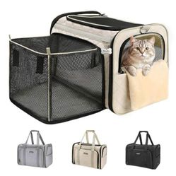 “New”Pet Carrier ,pull Out Mesh Side(sm-med)up To 18lbs,”Airline Approved “,shoulder Strap&handle(retail$39)