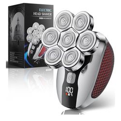 Head Shavers for Bald Men, Professional 5-in-1 Electric Head Shaver Grooming Kit, 7D Floating Wet & Dry Electric Razor for Bald Heads with LED Smart D