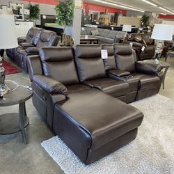 Brand New Double Reclining Studio Sectional Now Only $1199.00!!