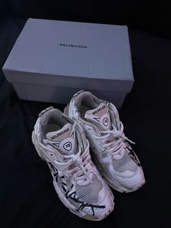 White and black Graffiti Balenciaga  runners
