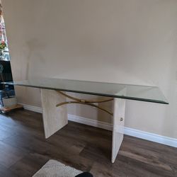 Marble And Glass Table