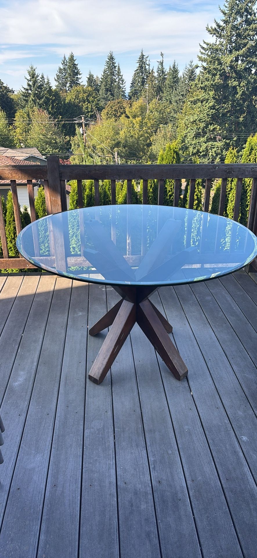 48” Glass Top Table