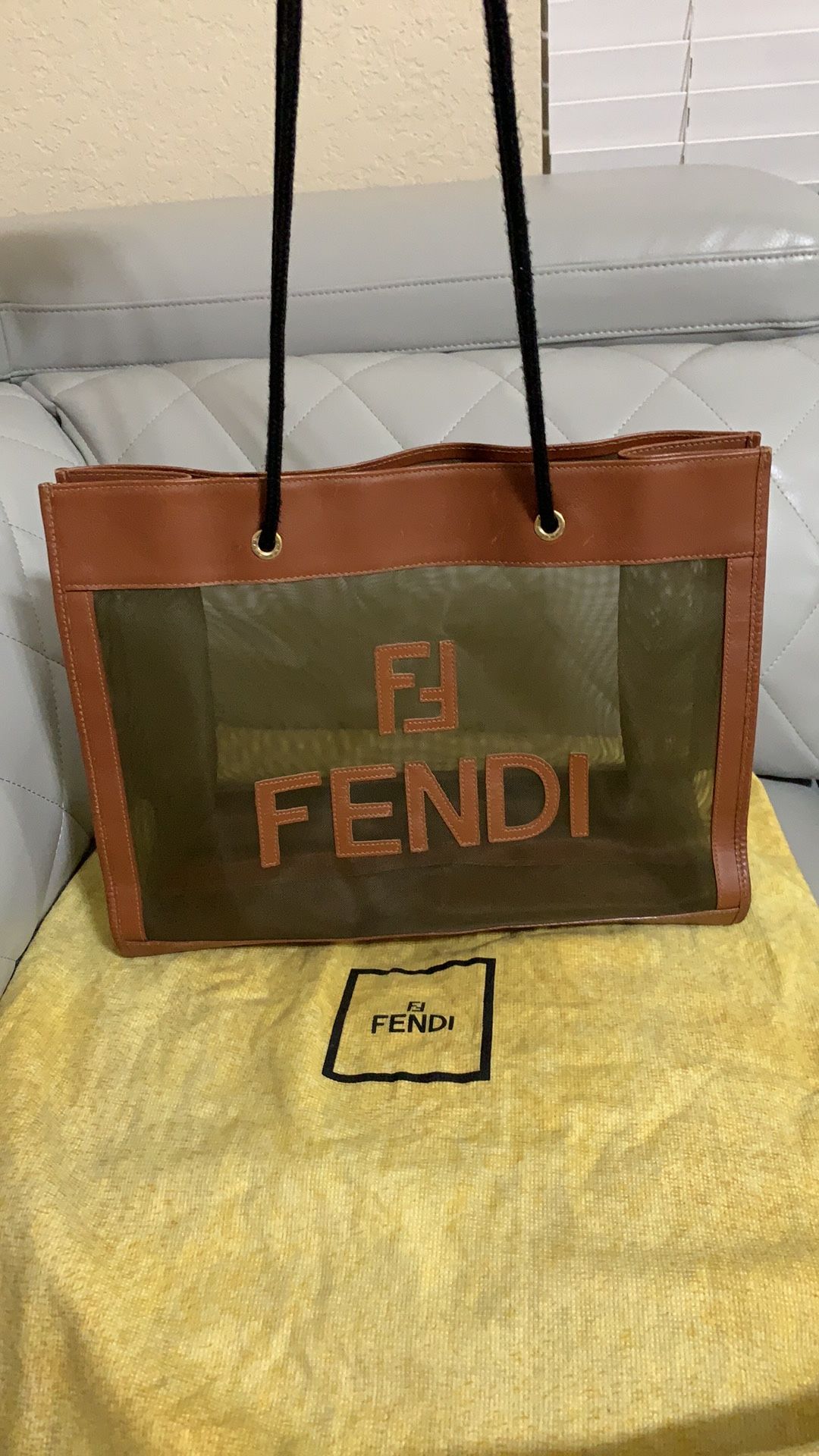 🌸RARE🌸 FENDI Mesh Shopper Bag