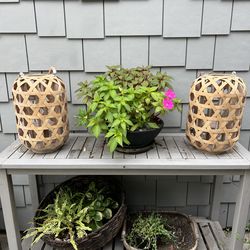 Bamboo candle holders